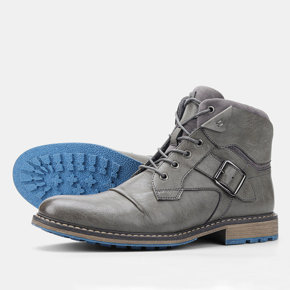 Large Size Men's Leather Boots Single Boots