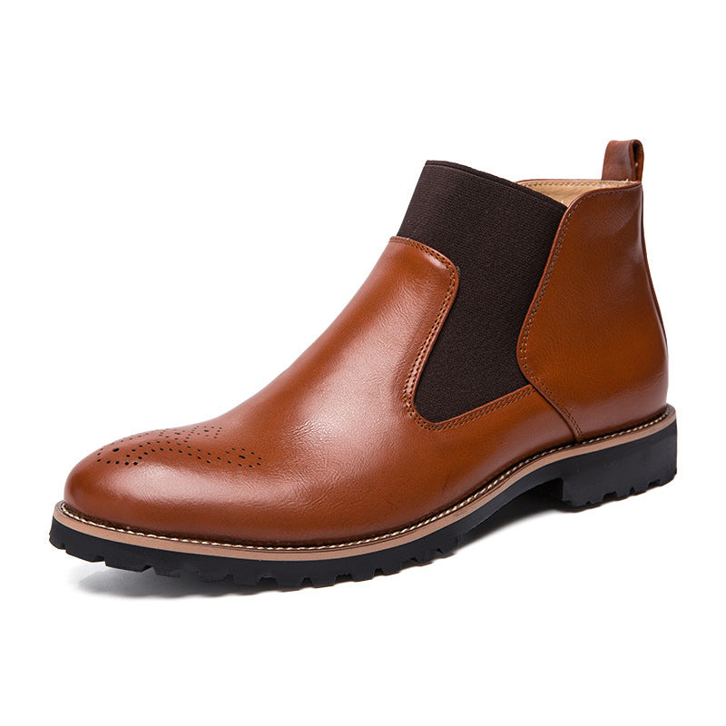 Chelsea Boots Leather Boots Casual High-top