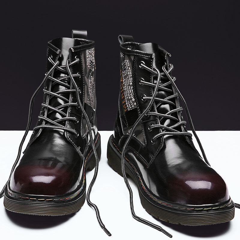 Leather Martin boots