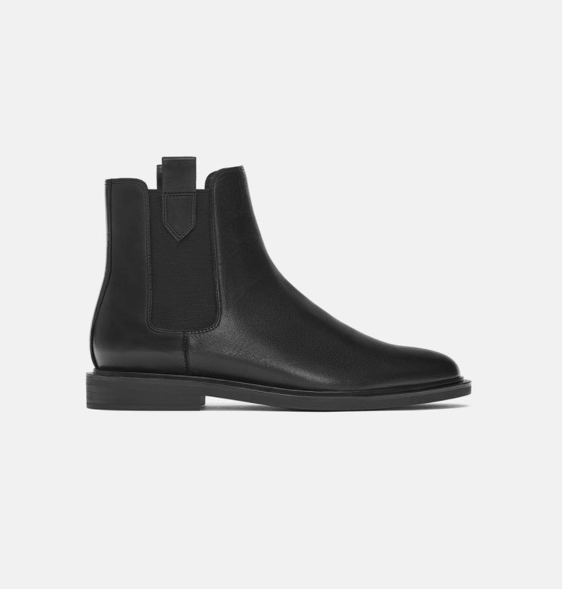 Leather flat Martin boots